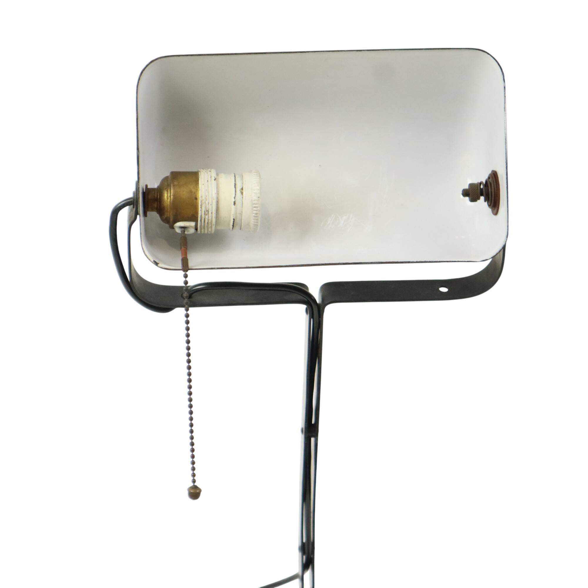 Lampe de bureau Bauhaus Notary Lamp Erpe Modèle 52 Émail vert