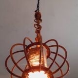 60s rattan pendant light