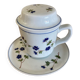 Tasse Bleuets tisanière / théïère Pillivuyt complète décor Barbeau