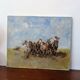 Huile sur toile "Les chevaux sauvages"