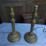 2 feet of lamp in fine bronze 19 th