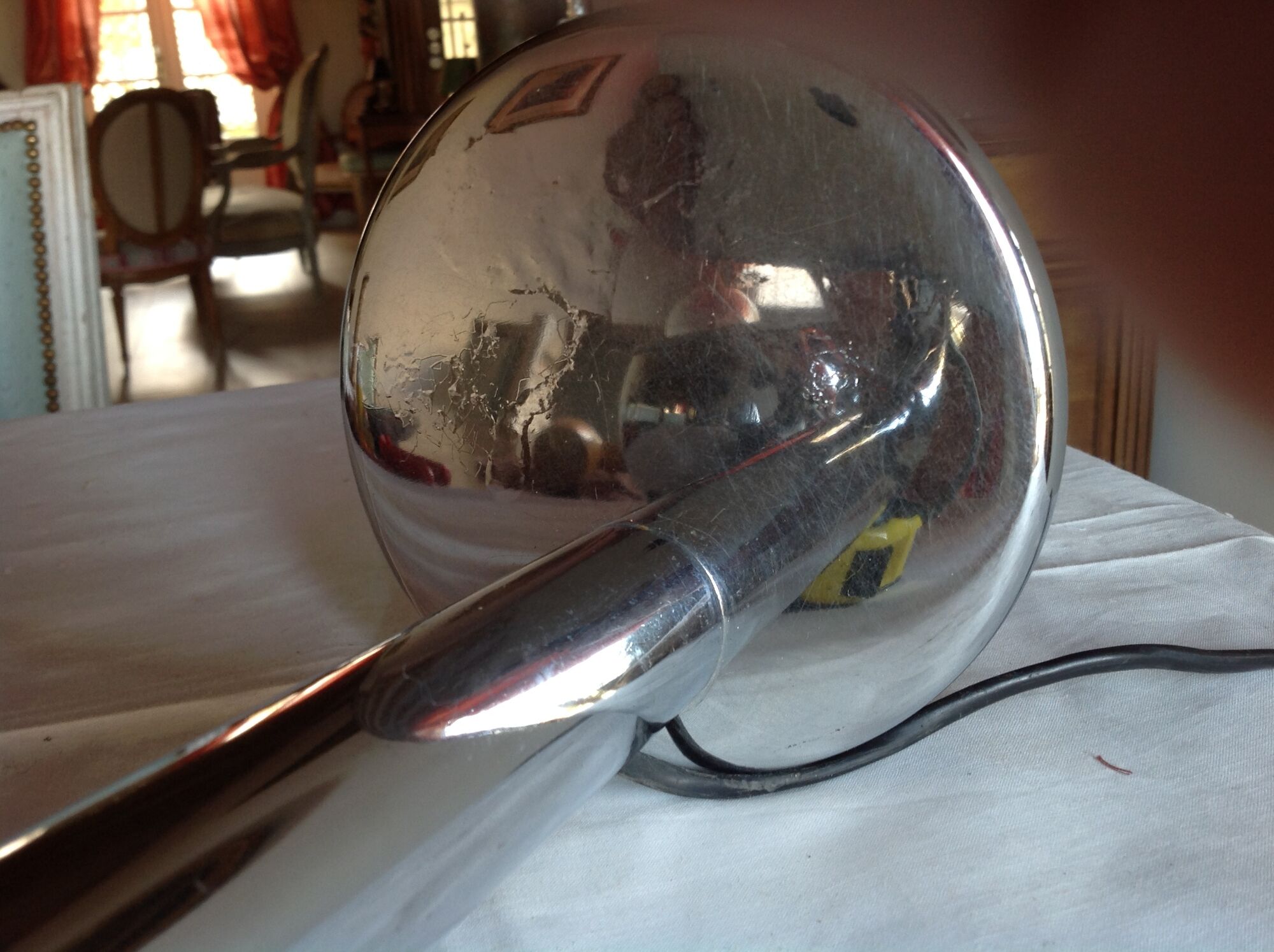Vintage chrome lamp, Girasol model by Fase, 70s