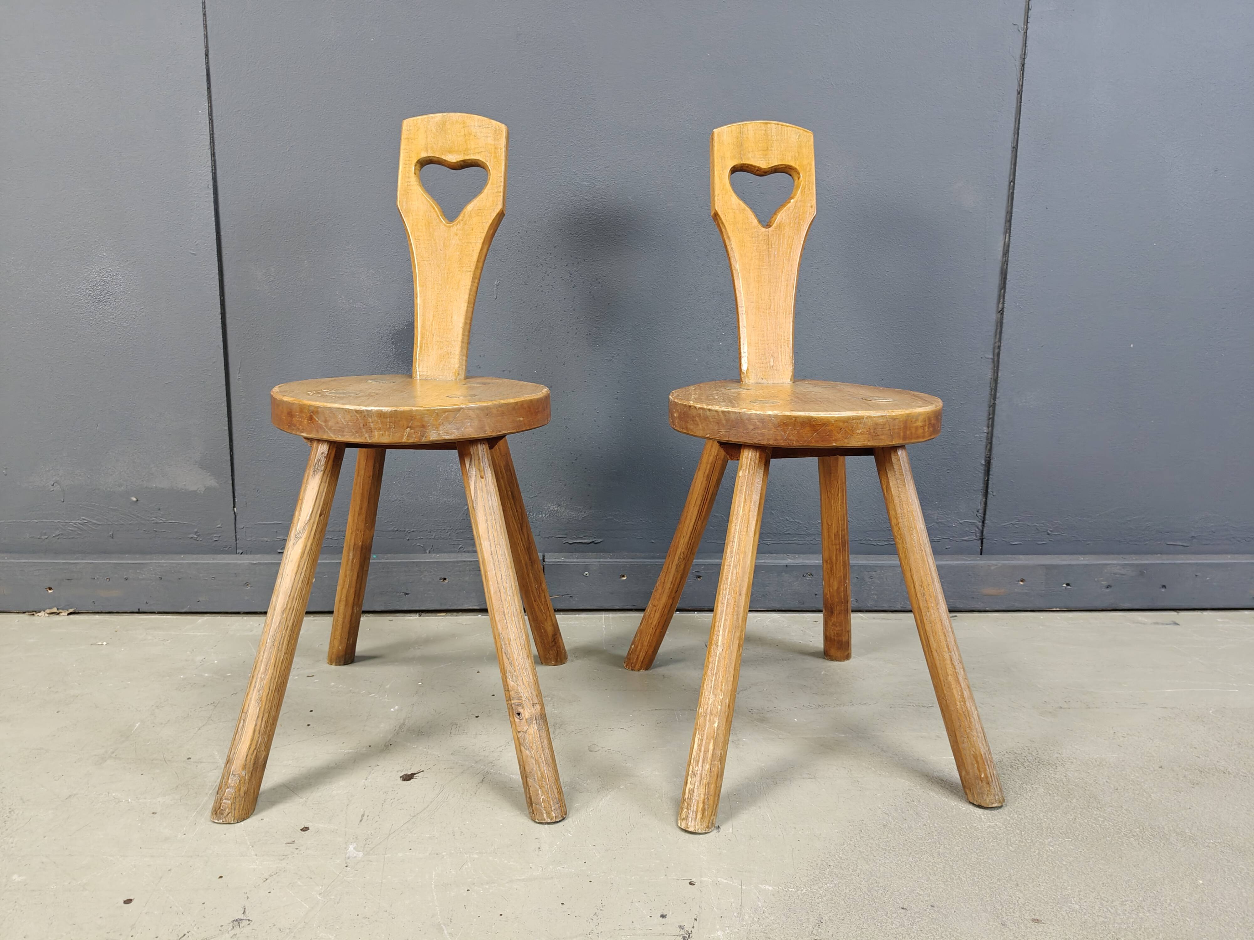 Pair of brutalist side chairs, 1960s - sweden