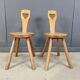 Paire de chaises d'appoint brutalistes, années 1960 - Suède