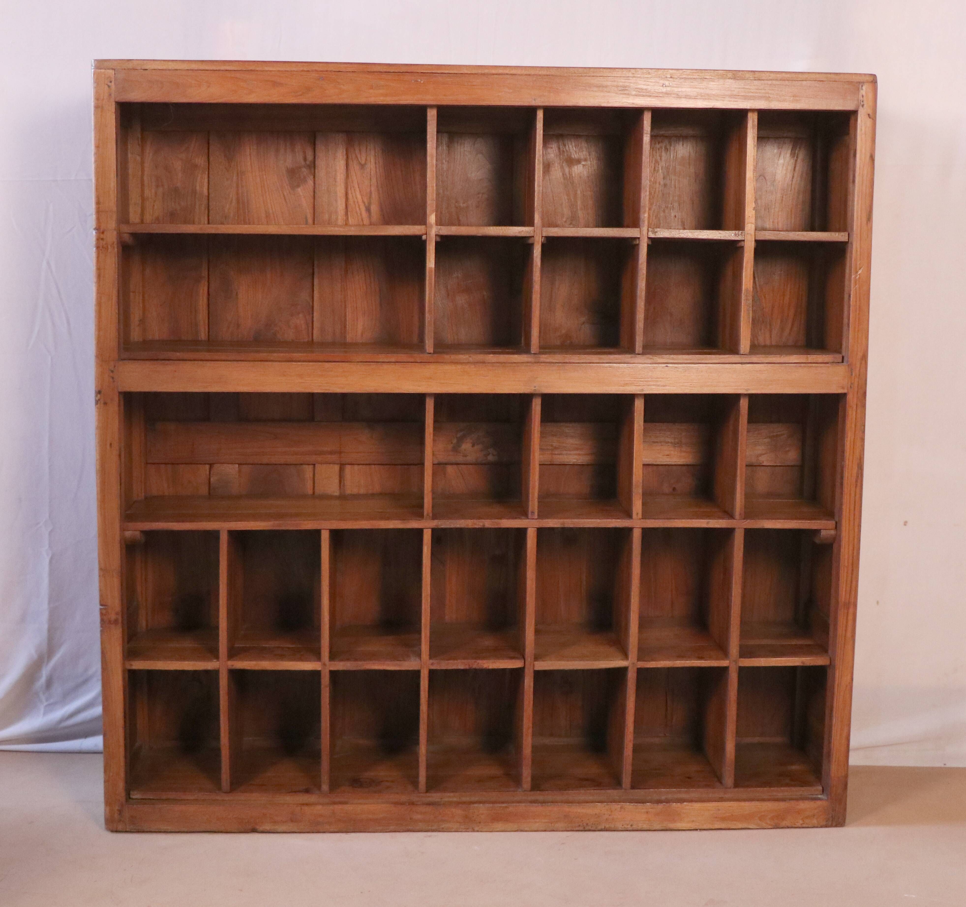 Old craft furniture - hotel with 27 burmese teak lockers