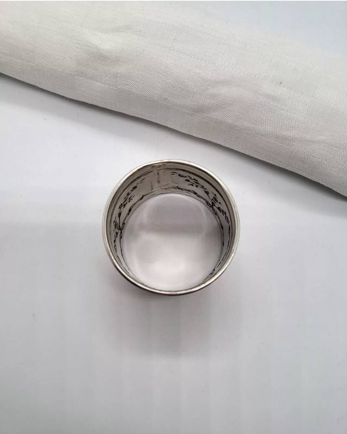 Antique Silver Napkin Ring Hallmarked Minerva Goldsmith Louis Coignet