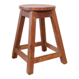 Tabouret d'atelier en teck birman