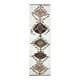 Tapis de couloir turc Oushak vintage fait main en laine et coton blanc