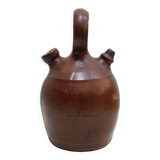 Vintage leather gargoulette pot