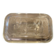 Old butter dish with glass cow decor brand duralex vintage 1970s