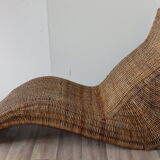 Vintage chaise longue "Karlskrona" in rattan by Carl Öjerstam, 1990