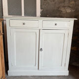 Patinated sideboard 2 drawers and 2 doors