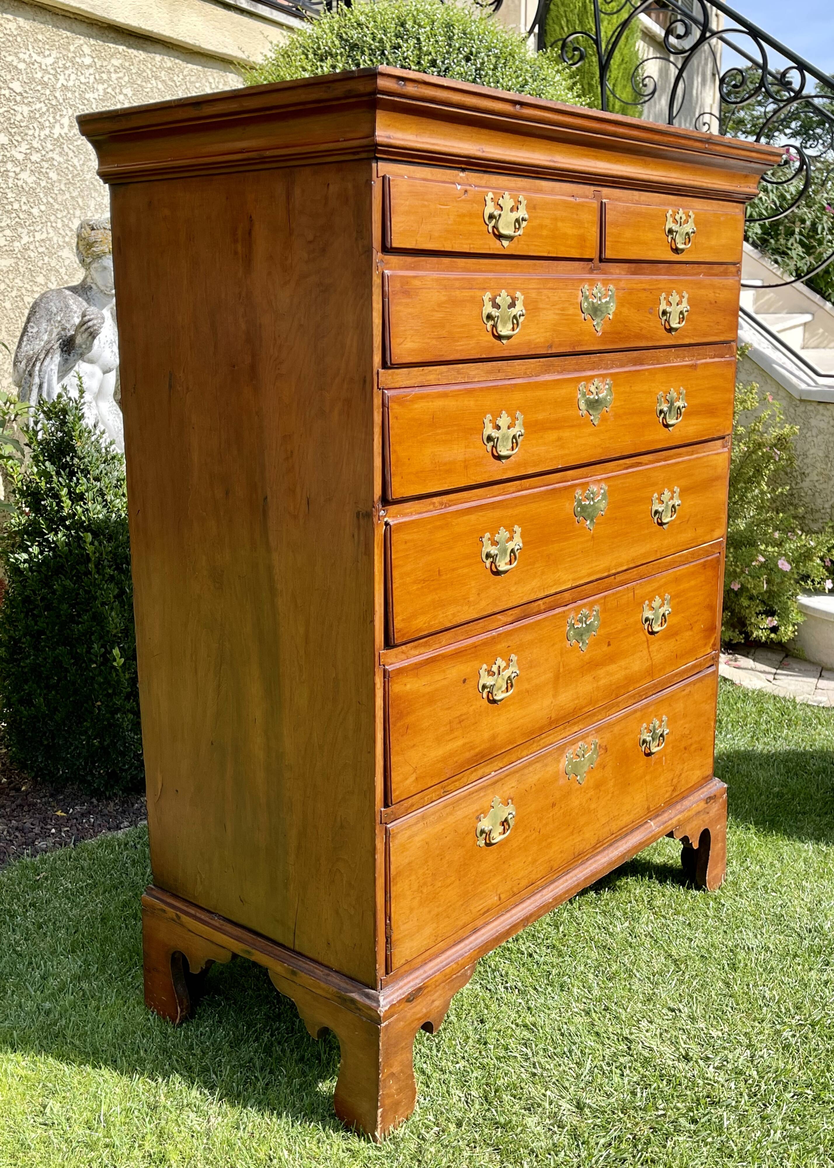 Semainier with support height in Mahogany