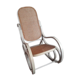 Rocking-chair "vintage" white and canning.