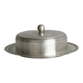 antique metal butter dish