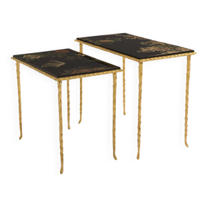Tables d’appoint feuillage - laque chine