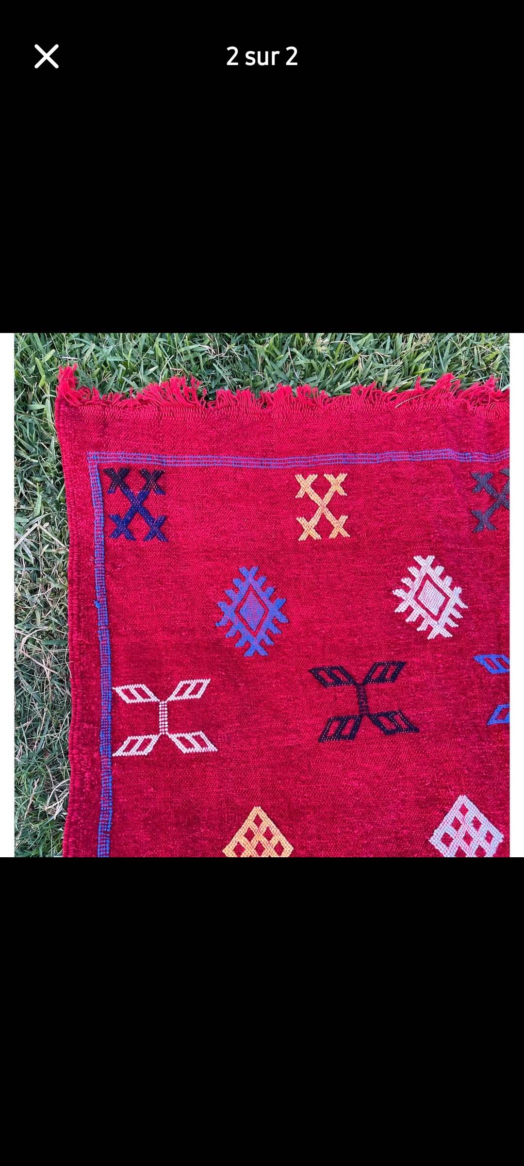 Handmade Berber rug with natural wool Unique rug