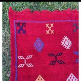 Handmade Berber rug with natural wool Unique rug
