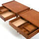 Fine danish pair of mid century teak nightstands