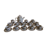 Coffee service sandstone "atelier d'art de lorraine" sarreguemines vintage
