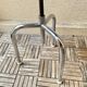 Stool tripod swivel workshop height adjustable skai & chrome vintage 60s