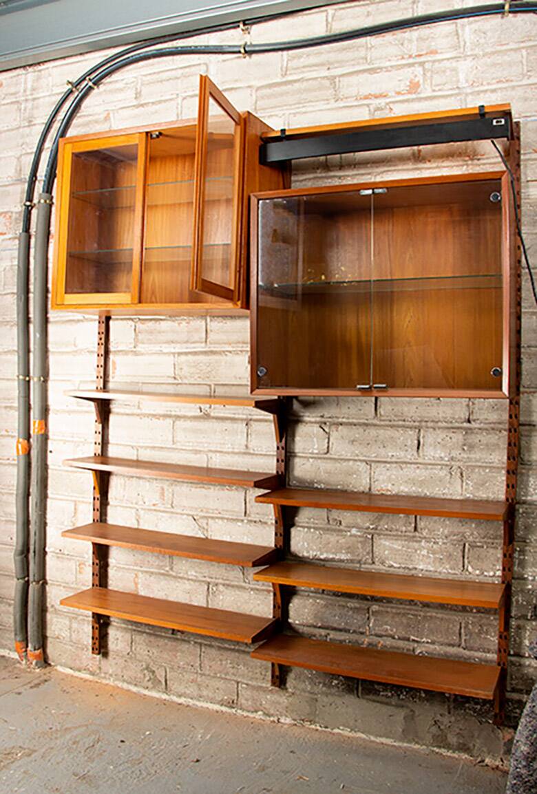 A Danish modular teak shelf, Poul Cadovius for Cado 1960 - 160 cm.