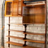Une étagère modulable Danoise en teck, Poul Cadovius pour Cado 1960-160 cm.