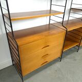 Teak WHB string modulair vrijstaand LP wandsysteem