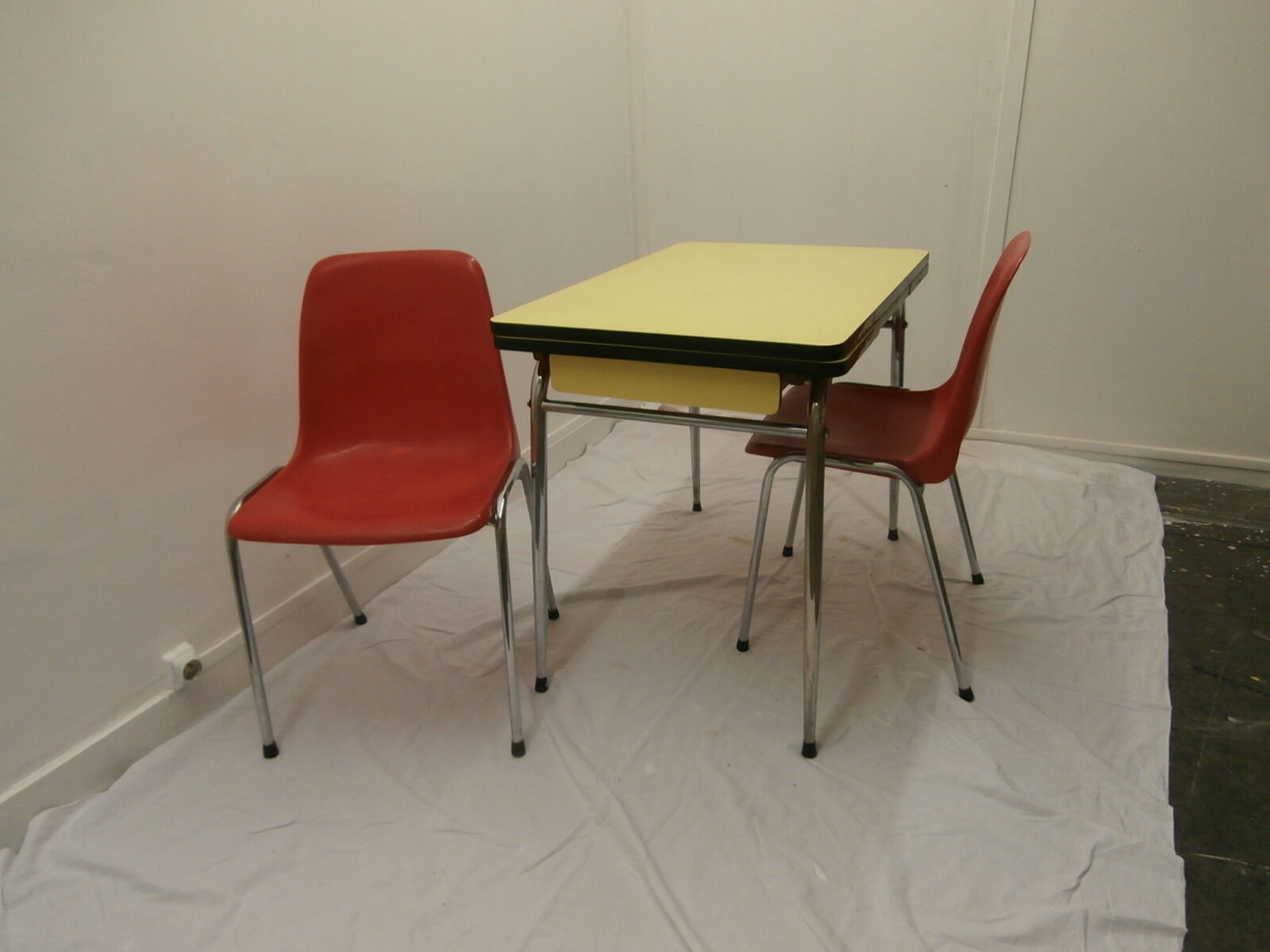 Formica table and two chairs