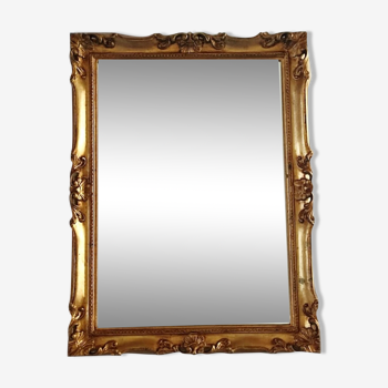 Antique mirror gilded beveled 82x62