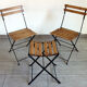 Ensemble chaises et tabouret pliants vintage