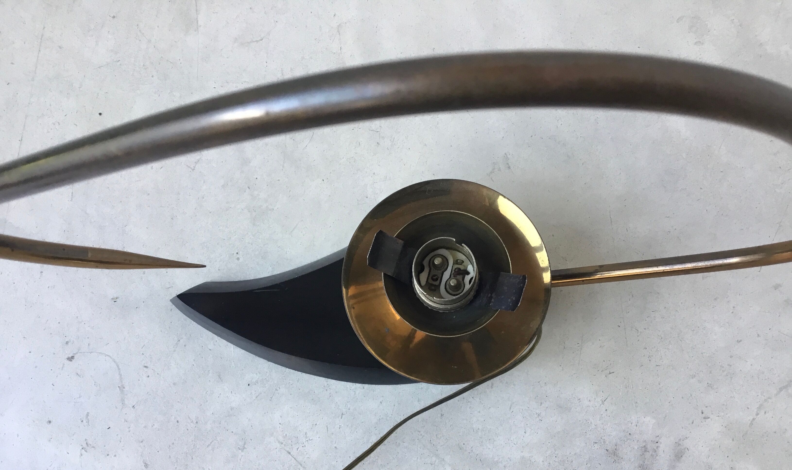 1950s opaline table lamp