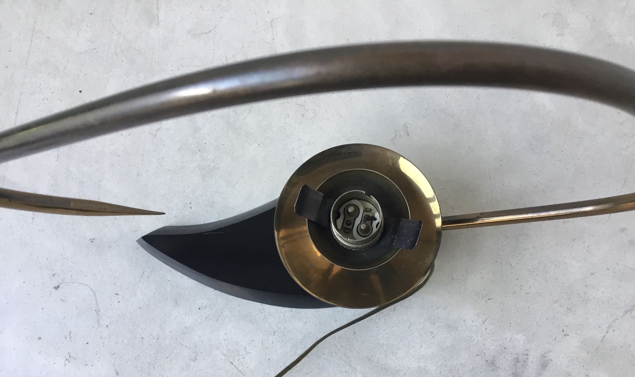 1950s opaline table lamp
