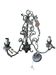 Three-branch chandelier with tassels