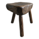 Cowherd stool, milking, solid wood, 1950s