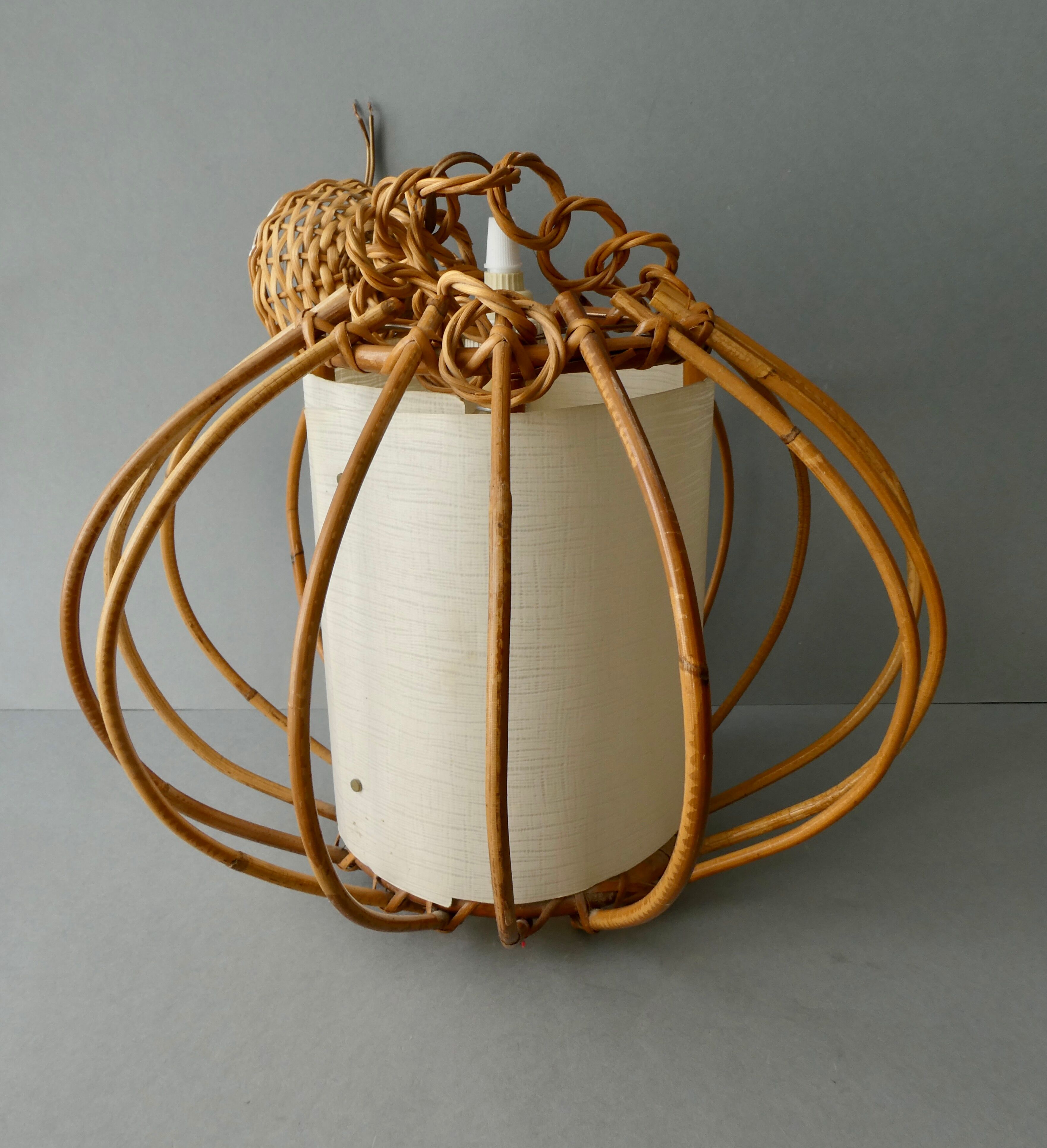 Rattan suspension from the 60s