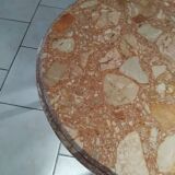 Old marble and wood coffee table from the 50s