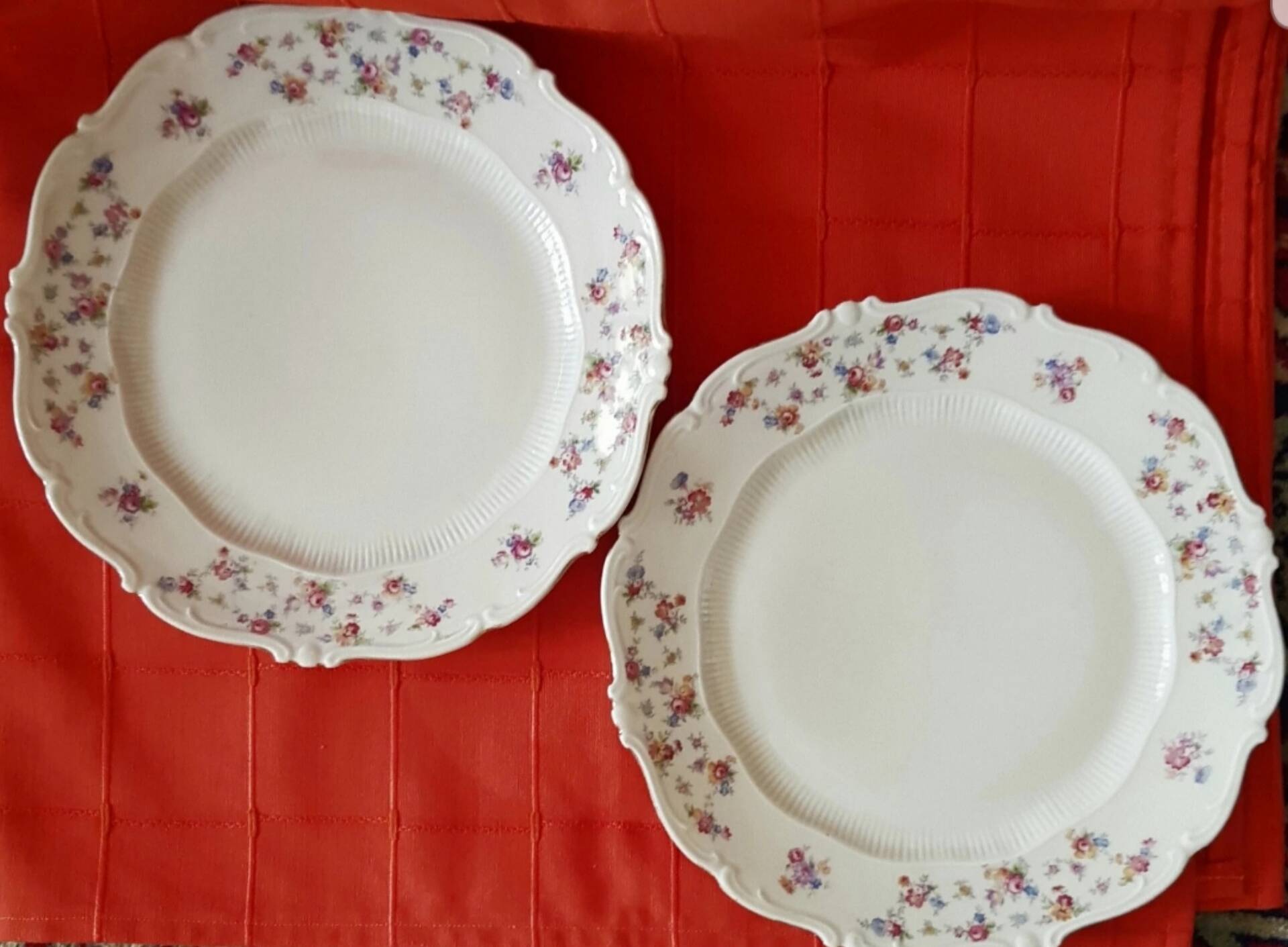 Lot de 2 assiettes plates vintage, Schirnding Bavière