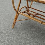 Vintage antique rattan coffee table