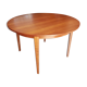 Round extendable teak dining table from the 60s