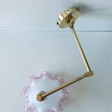 Telescopic wall light, brass and glass