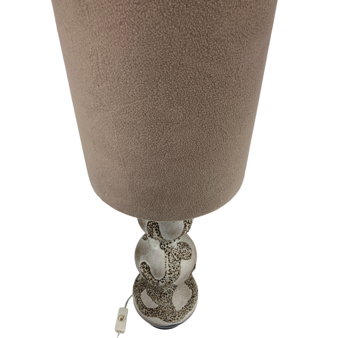 Free form bubbly wavy ceramic table lamp by Kaiser Leuchten, Germany 1960s