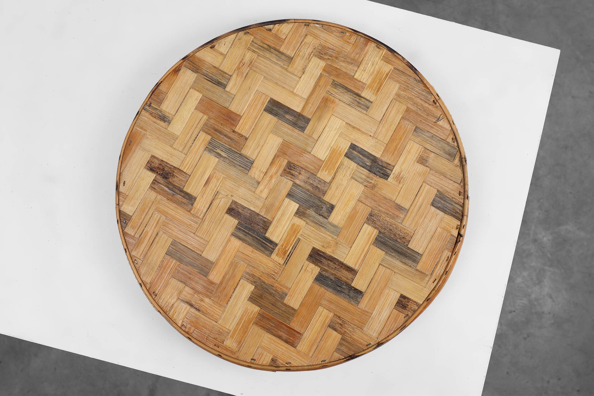 Mid-century bamboo serving tray, France 1960s