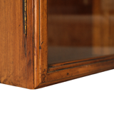 Artisanal wall display case in vintage wood