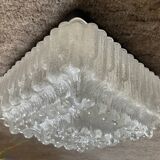70s molded glass ceiling or wall light