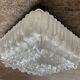 70s molded glass ceiling or wall light