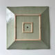 Large celadon square plate