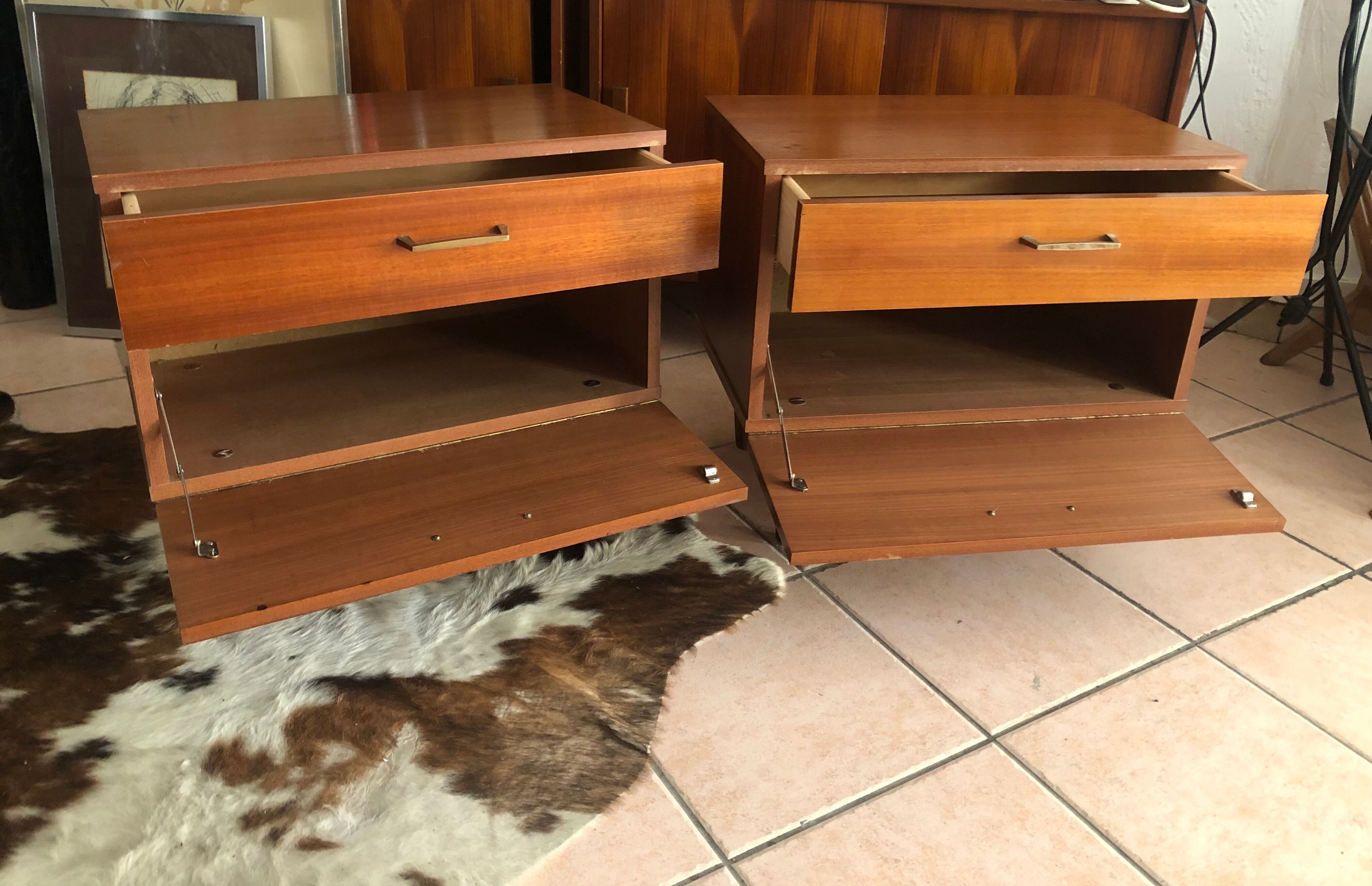 Bedside tables 60s vintage