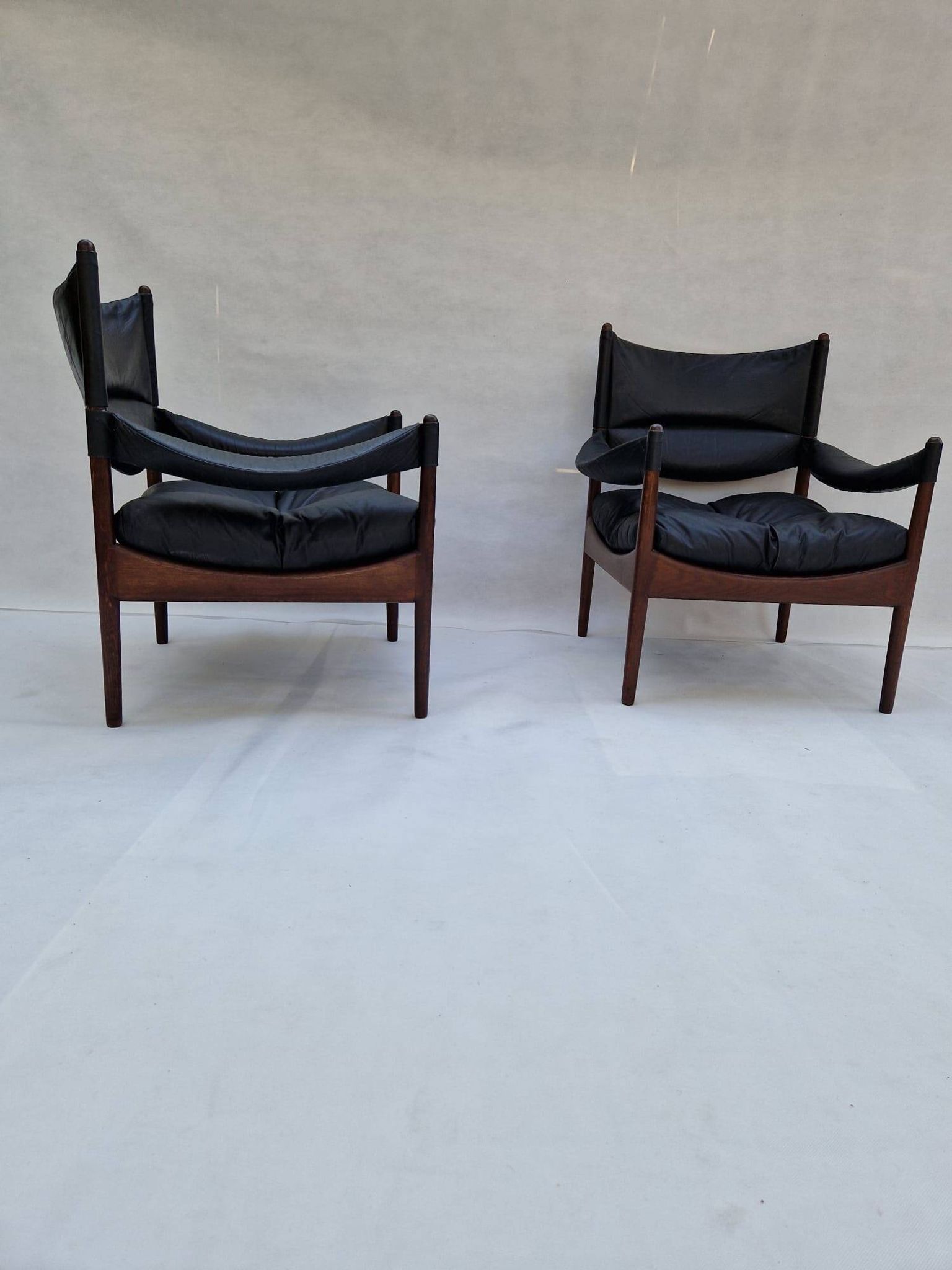 Modus armchairs in rosewood and leather by Kristian Vedel for Søren Willadsen, 2 pcs.