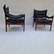 Modus armchairs in rosewood and leather by Kristian Vedel for Søren Willadsen, 2 pcs.